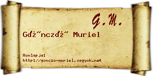 Göncző Muriel névjegykártya